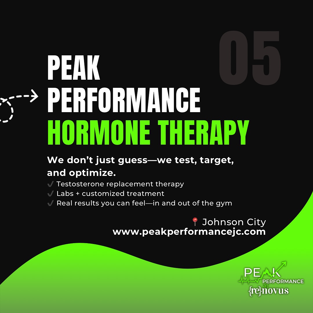 Bioidentical hormone replacement therapy at Peak Performance Wellness in Johnson City, TN — personalized BHRT with lab testing, testosterone replacement, and customized treatment plans for men and women.