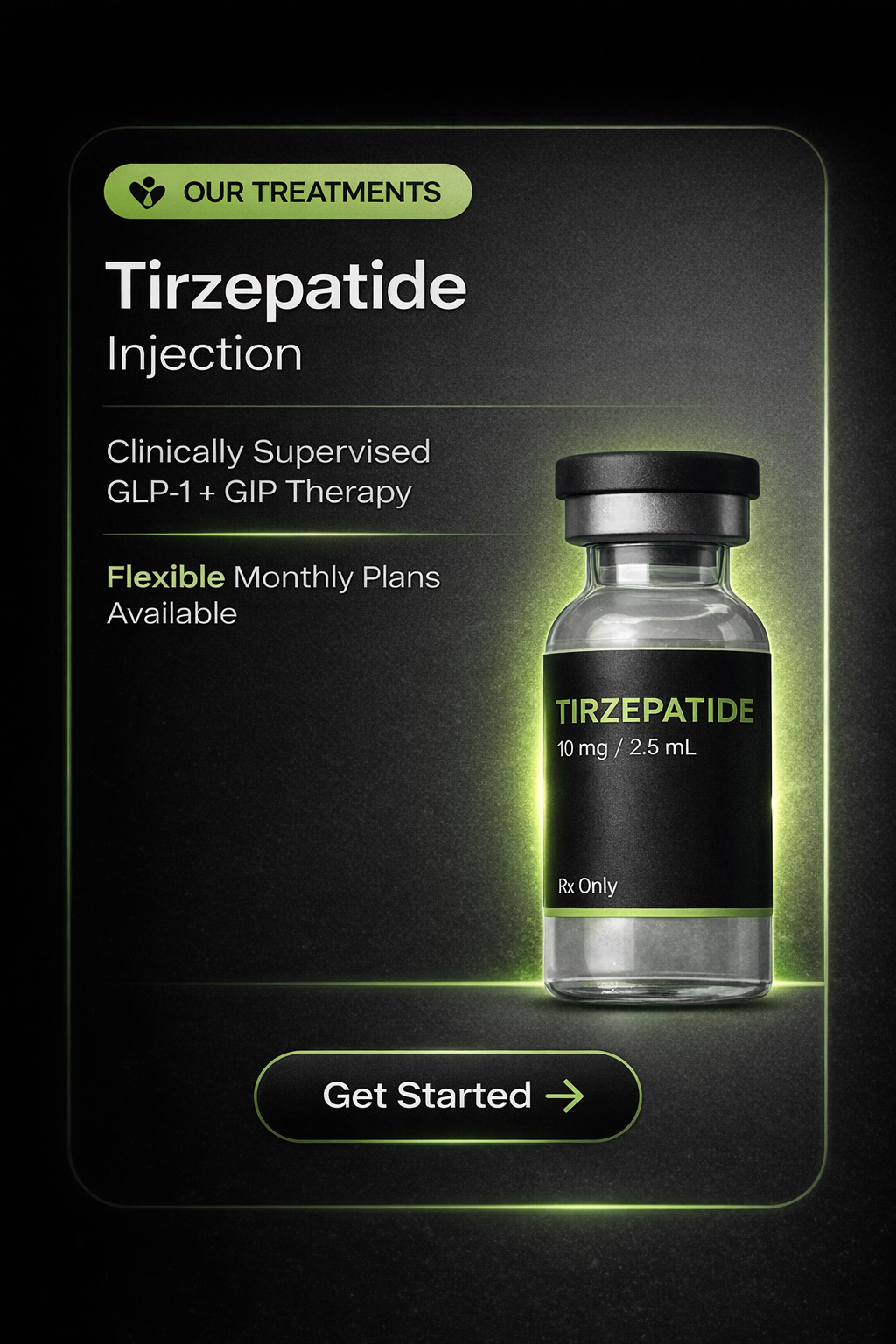 Tirzepatide injection for weight loss in Johnson City TN at Peak Performance Wellness & Aesthetics offering clinically supervised GLP-1 and GIP therapy